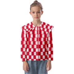 Illusion Waves Pattern Kids  Peter Pan Collar Blouse