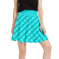 Illusion Waves Pattern Waistband Skirt