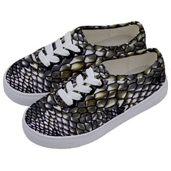 Snake Skin Kids  Classic Low Top Sneakers by Sparkle