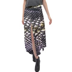 Snake Skin Velour Split Maxi Skirt by Sparkle