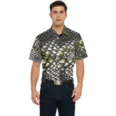 Snake Skin Men s Short Sleeve Pocket Shirt 