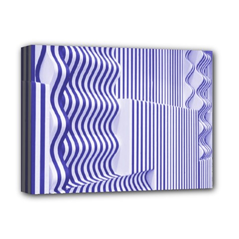 Illusion Waves Pattern Deluxe Canvas 16  X 12  (stretched)  by Sparkle