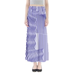 Illusion Waves Pattern Full Length Maxi Skirt by Sparkle