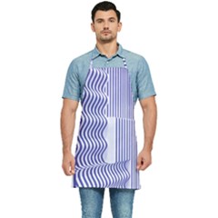 Illusion Waves Pattern Kitchen Apron