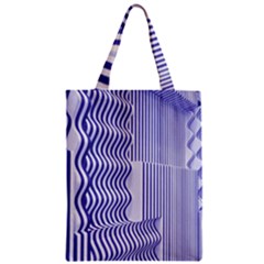 Illusion Waves Pattern Zipper Classic Tote Bag