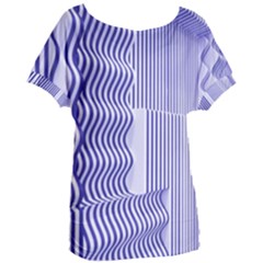 Illusion Waves Pattern Women s Oversized Tee by Sparkle