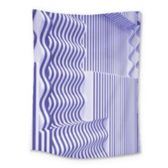 Illusion Waves Pattern Medium Tapestry by Sparkle