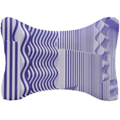 Illusion Waves Pattern Seat Head Rest Cushion by Sparkle