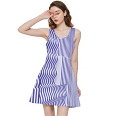 Illusion Waves Pattern Inside Out Racerback Dress by Sparkle