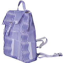 Illusion Waves Pattern Buckle Everyday Backpack by Sparkle