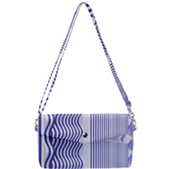 Illusion Waves Pattern Removable Strap Clutch Bag by Sparkle