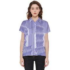 Illusion Waves Pattern Short Sleeve Pocket Shirt by Sparkle