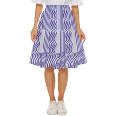 Illusion Waves Pattern Classic Short Skirt