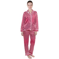 Illusion Floral Pattern Satin Long Sleeve Pajamas Set by Sparkle