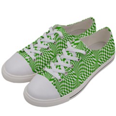 Illusion Waves Pattern Women s Low Top Canvas Sneakers by Sparkle