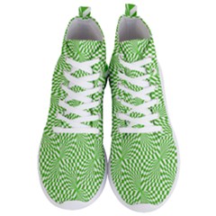 Illusion Waves Pattern Men s Lightweight High Top Sneakers by Sparkle