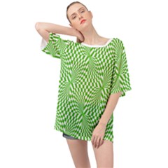 Illusion Waves Pattern Oversized Chiffon Top by Sparkle