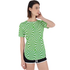 Illusion Waves Pattern Perpetual Short Sleeve T-shirt by Sparkle