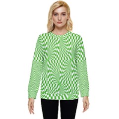 Illusion Waves Pattern Hidden Pocket Sweatshirt by Sparkle