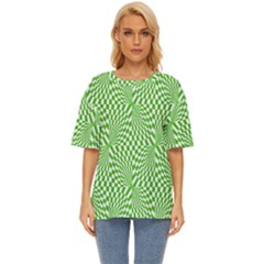 Illusion Waves Pattern Oversized Basic Tee