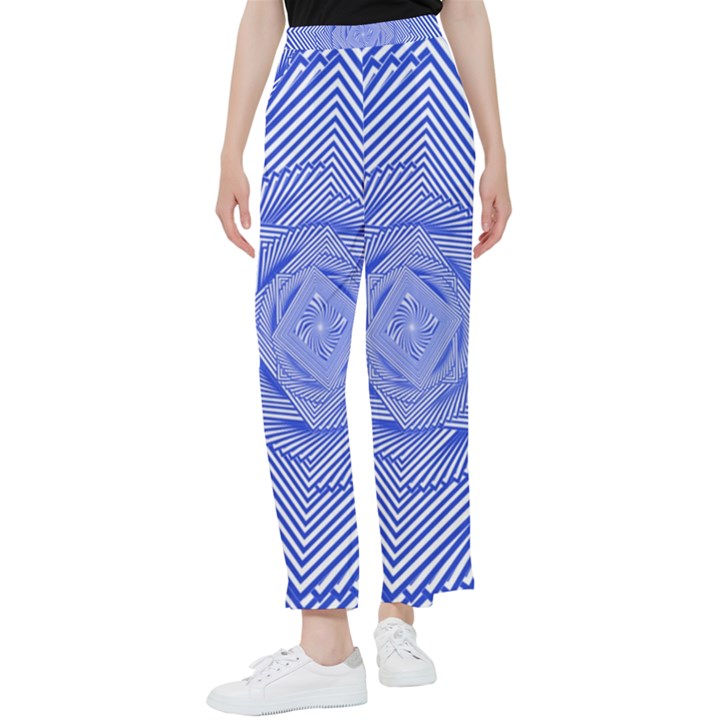 Illusion Waves Pattern Women s Pants 