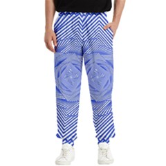 Illusion Waves Pattern Men s Elastic Waist Pants by Sparkle