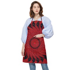 Illusion Waves Pattern Pocket Apron