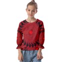 Illusion Waves Pattern Kids  Cuff Sleeve Top View1