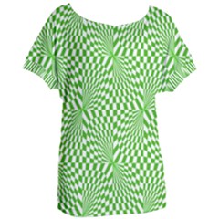 Illusion Waves Pattern Women s Oversized Tee by Sparkle