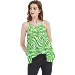 Illusion Waves Pattern Flowy Camisole Tank Top