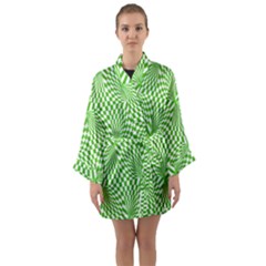 Illusion Waves Pattern Long Sleeve Satin Kimono by Sparkle