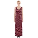 Illusion Waves Pattern Thigh Split Maxi Dress View1