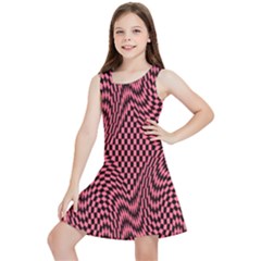 Illusion Waves Pattern Kids  Lightweight Sleeveless Dress