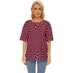 Illusion Waves Pattern Oversized Basic Tee