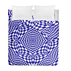 Illusion Waves Pattern Duvet Cover Double Side (full/ Double Size) by Sparkle