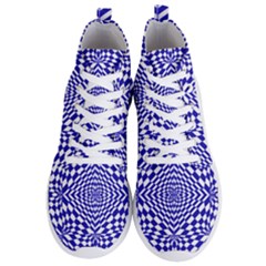 Illusion Waves Pattern Men s Lightweight High Top Sneakers by Sparkle