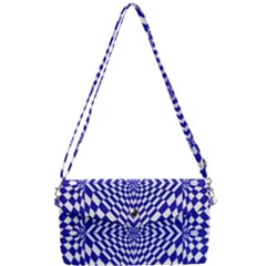 Illusion Waves Pattern Removable Strap Clutch Bag by Sparkle