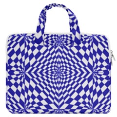 Illusion Waves Pattern Macbook Pro Double Pocket Laptop Bag