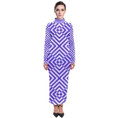 Illusion Waves Pattern Turtleneck Maxi Dress by Sparkle