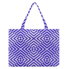 Illusion Waves Pattern Zipper Medium Tote Bag by Sparkle