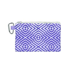 Illusion Waves Pattern Canvas Cosmetic Bag (small) by Sparkle