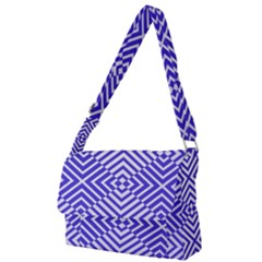 Illusion Waves Pattern Full Print Messenger Bag (l) by Sparkle