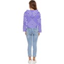 Illusion Waves Pattern Women s Lightweight Cropped Hoodie View4