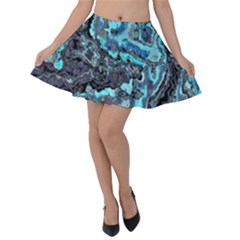 Strange Glow Velvet Skater Skirt by MRNStudios