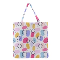 Abstract Multicolored Shapes Grocery Tote Bag by SychEva