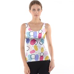 Abstract Multicolored Shapes Tank Top by SychEva