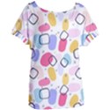 Abstract Multicolored Shapes Women s Oversized Tee View1