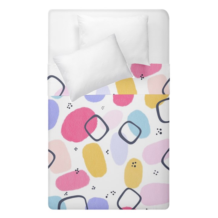 Abstract Multicolored Shapes Duvet Cover Double Side (Single Size)