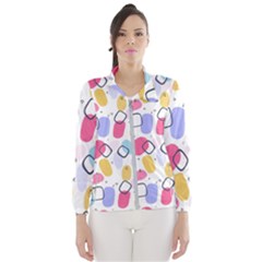 Abstract Multicolored Shapes Women s Windbreaker by SychEva