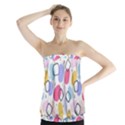 Abstract Multicolored Shapes Strapless Top View1